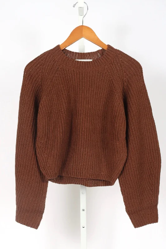 Salla Sweater - Brown Herringbone Houndstooth Plaid