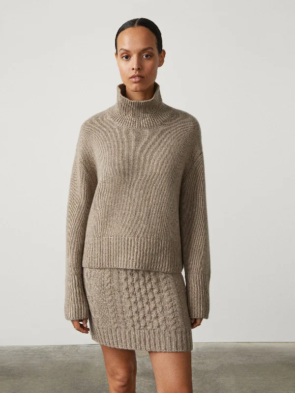 The Fleur Sweater Cable Knit Ribbed Knit Lace Knit