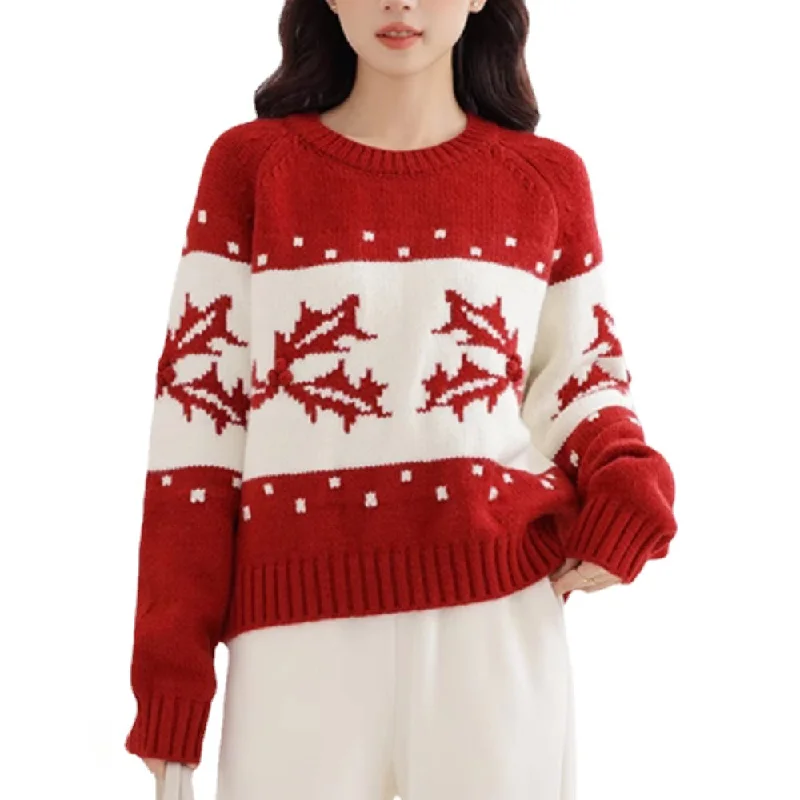 Women's Urban Abstract Flower Sweater Graphic Sweater Embroidered Appliqued