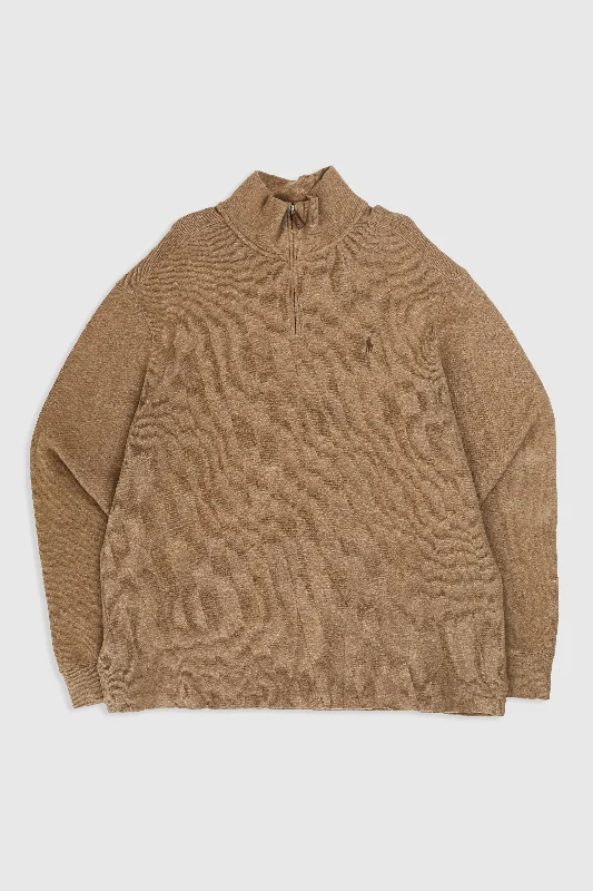 Vintage 1/4 Zip Knit Sweater Boxy Sweater Fitted Sweater A-Line