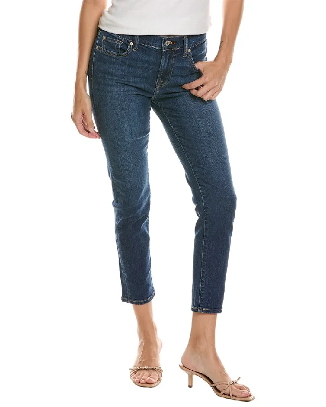 7 For All Mankind Roxanne Ankle Opal Slim Jean Comfortable Stretch Fit Jeans