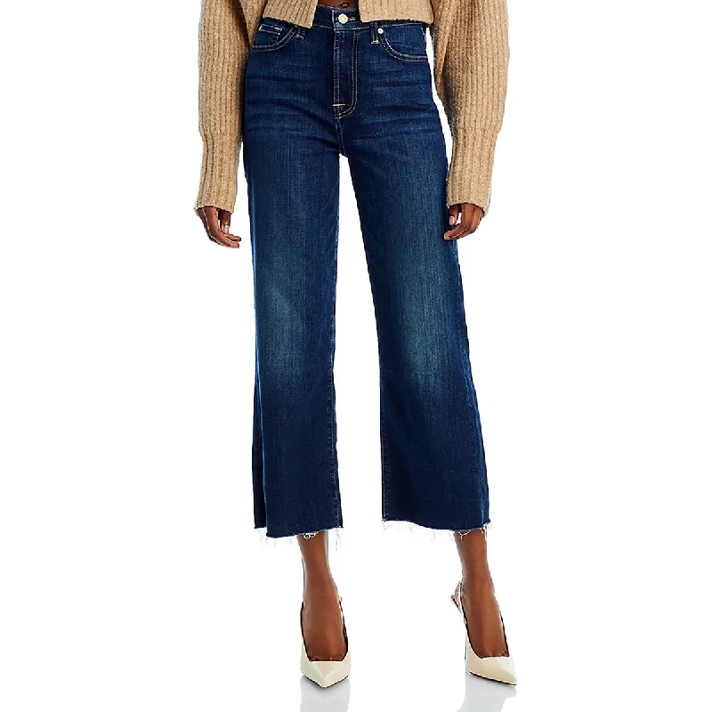 7 For All Mankind Womens Alexa Denim Cropped Wide Leg Jeans Fashionable Straight Fit Denim 7 For All Mankind Womens Alexa Denim Cropped Wide Leg Jeans Fashionable Straight Fit Denim