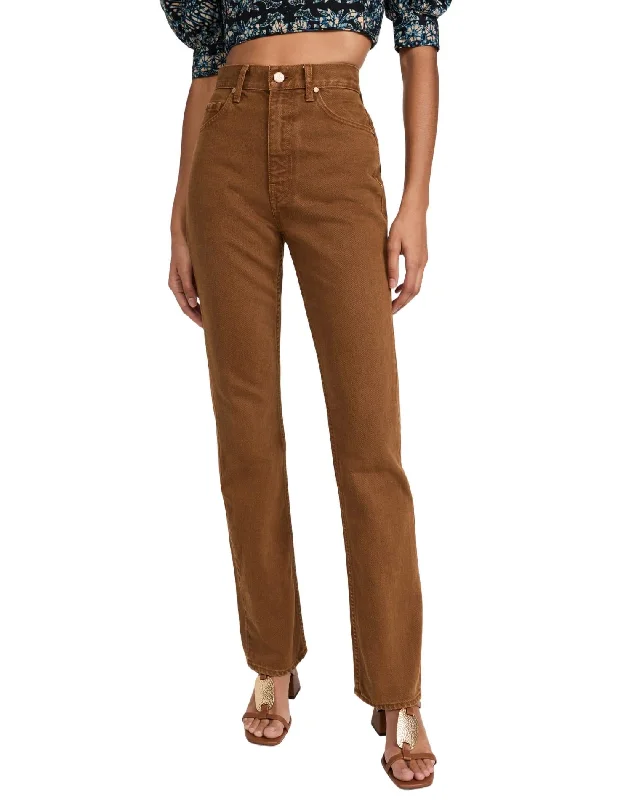 Agnes Jeans In Umber Wash Stylish High-Waist Jeans
