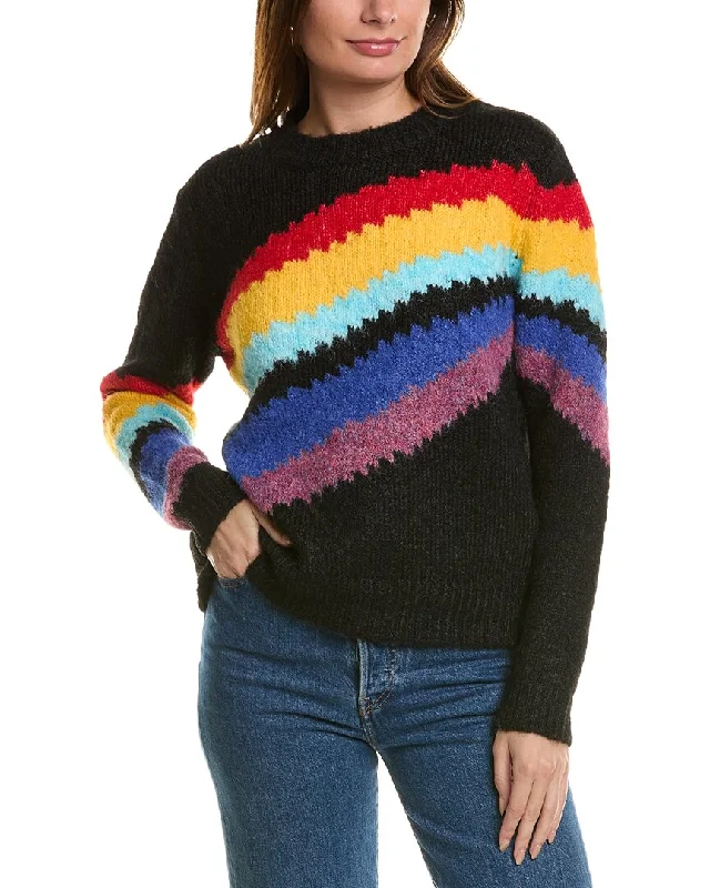 ANNA KAY Humanity Cashmere-Blend Sweater Zippered Front Buttoned Front Snap Front