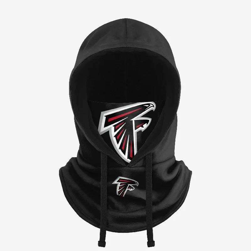Atlanta Falcons Black Drawstring Hooded Gaiter Hoodie Sweatshirt Pullover