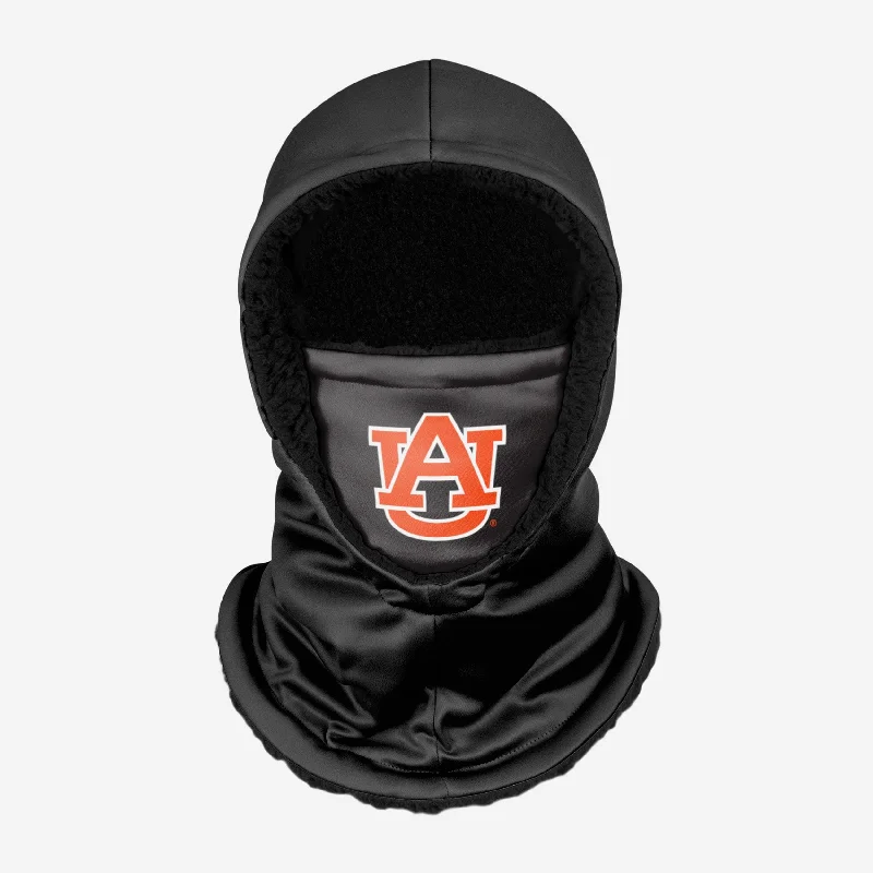 Auburn Tigers Black Hooded Gaiter Hoodie with Typography Text Message