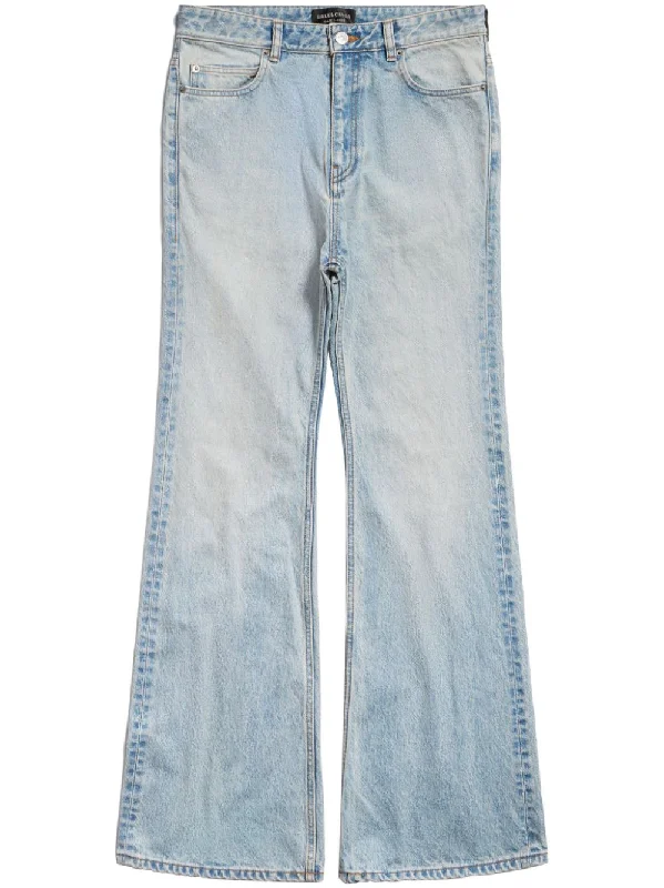 Balenciaga Jeans Clear Blue Trendy Bootcut High-Waisted Jeans