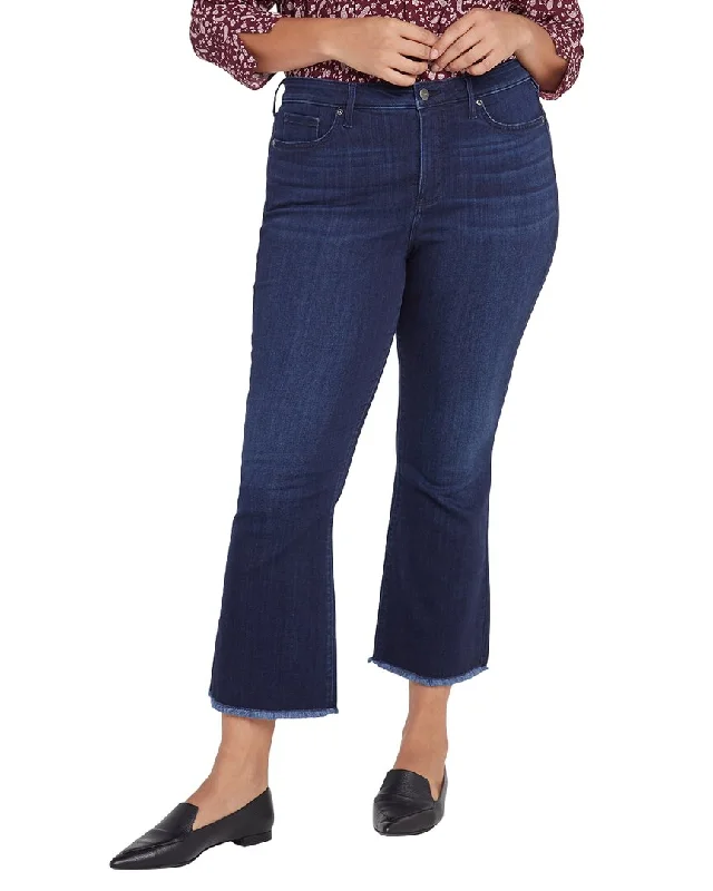 Nydj Plus Fiona Slim Flare Court Ankle Cut Jean Comfortable Zip-Up Skinny Jeans