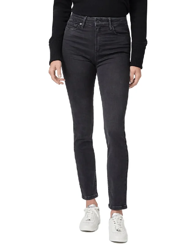 Paige Margot Darkside Ultra High-Rise Skinny Jean Trendy Button-Up High-Waist Jeans