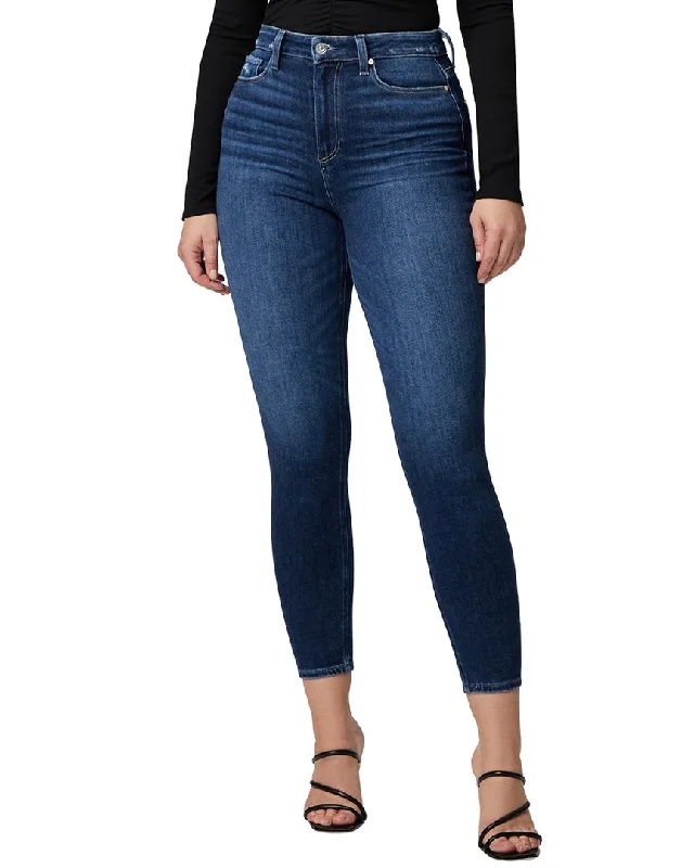 Paige Cheeky Emotion Distressed Ankle Skinny Jean Cozy Relaxed Fit Jeans
