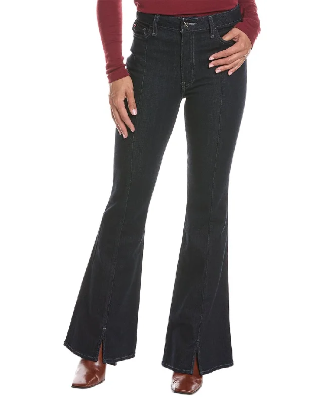 Hudson Jeans Heidi Indigo Rinse High-Rise Flare Jean Comfortable Jogger Style Jeans