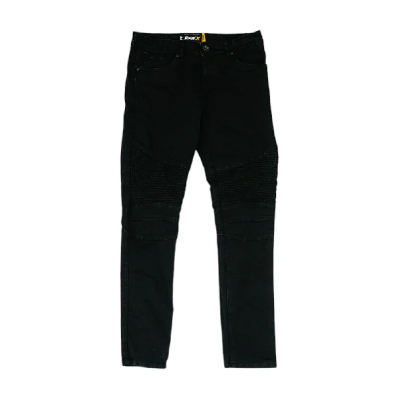 Black Solid Skinny Jeans Cozy Relaxed Fit Denim Jeans