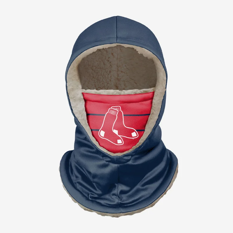Boston Red Sox Thematic Hooded Gaiter Hoodie with Toggle Buttons Decorative Unique