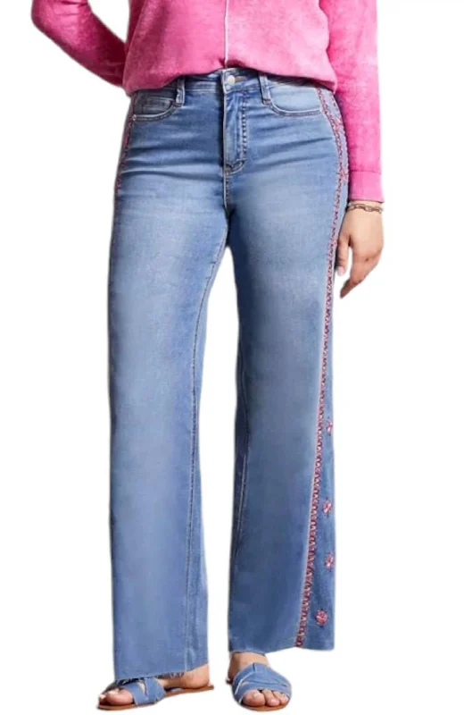 Brooke Jeans In Blue Trendy Acid Wash Skinny Jeans