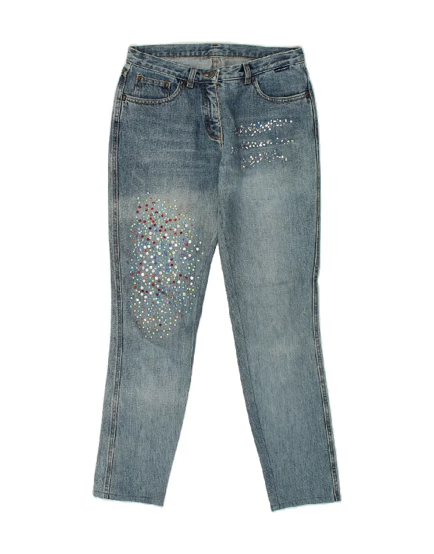 CAPPOPERA Womens Slim Jeans IT 42 Medium W30 L29 Blue Spotted Cotton Casual Skinny Fit Jeans CAPPOPERA Womens Slim Jeans IT 42 Medium W30 L29 Blue Spotted Cotton Casual Skinny Fit Jeans