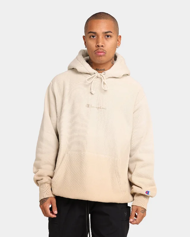 Champion Rev Weave Ombre Hoodie Nude Hoodie with Camouflage Military Edgy