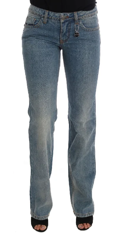 Costume National Chic Classic Fit Straight Blue Jeans Comfortable Drawstring Waist Jeans Costume National Chic Classic Fit Straight Blue Jeans Comfortable Drawstring Waist Jeans