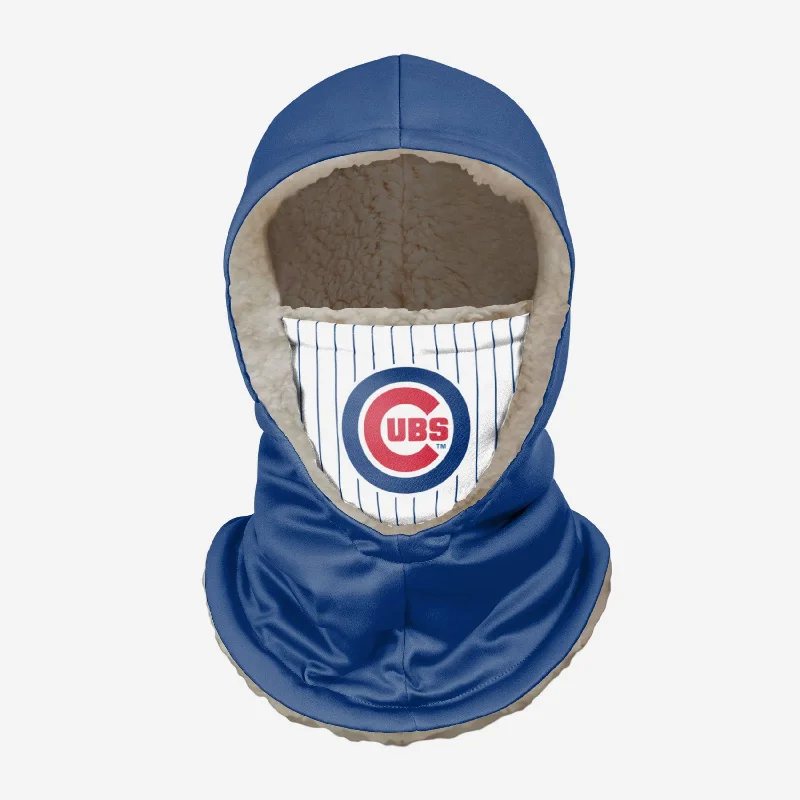 Chicago Cubs Thematic Hooded Gaiter Hoodie with Tied Waist Feminine Flattering