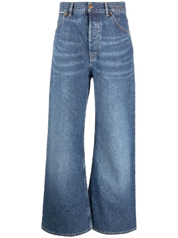 Chloè Jeans Blue Stylish Paperbag Waist Denim