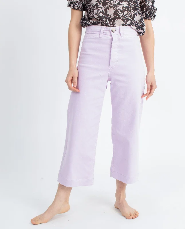 Cropped Wide Leg Jeans Comfortable Mid-Rise Jeans