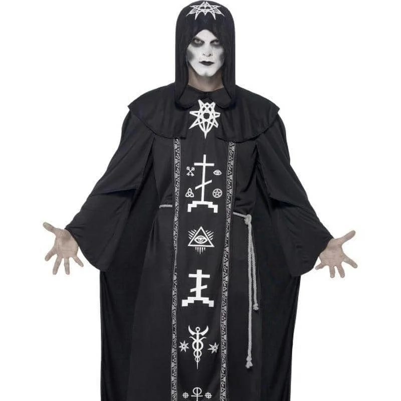 Dark Arts Ritual Costume Adult One Size Black Hooded Robe Belt Hoodie with Hem Fringe Bohemian Relaxed Dark Arts Ritual Costume Adult One Size Black Hooded Robe Belt Hoodie with Hem Fringe Bohemian Relaxed