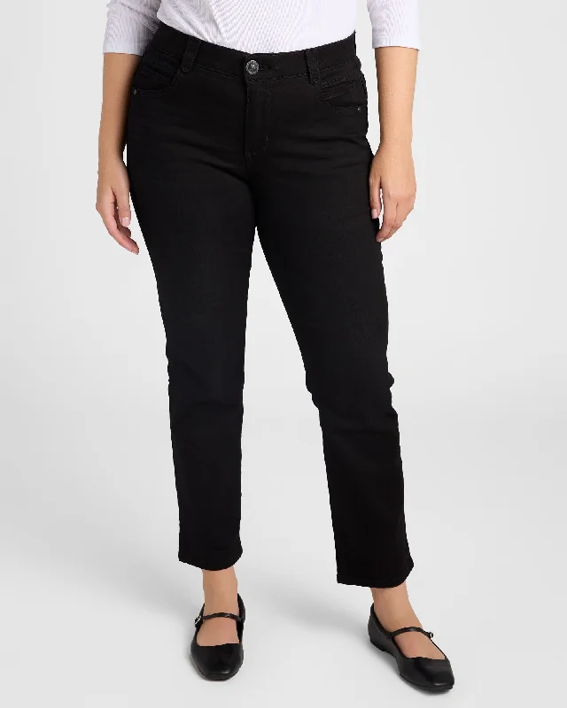 Plus Size "Ab"Solution Straight Leg Jean Stylish Plus Size Denim Jeans