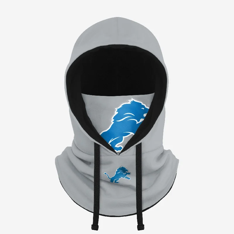 Detroit Lions Alternate Team Color Drawstring Hooded Gaiter Hoodie with Earth Tones Natural Calm Detroit Lions Alternate Team Color Drawstring Hooded Gaiter Hoodie with Earth Tones Natural Calm
