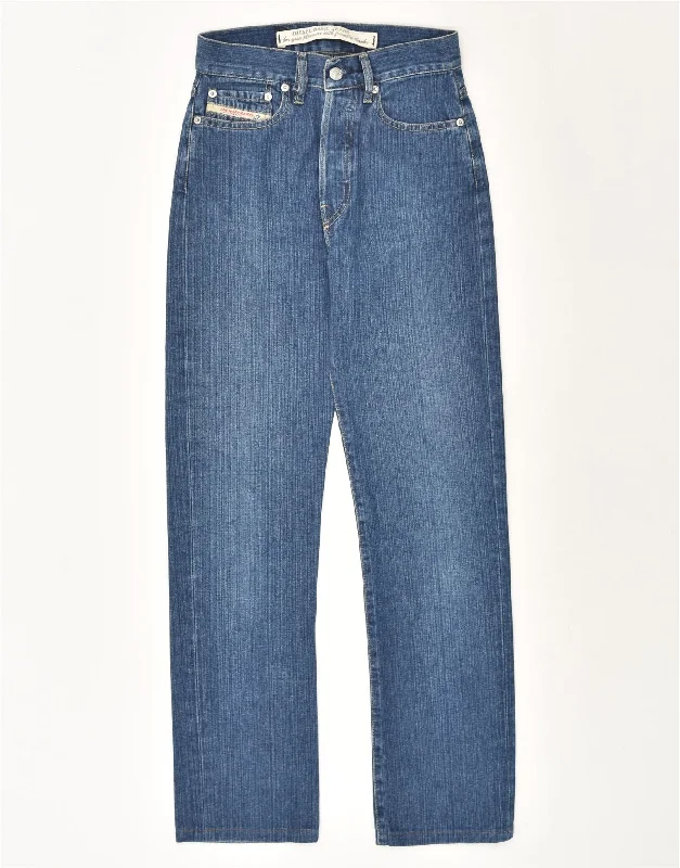 DIESEL Womens Vintage Straight Jeans W26 L30 Blue Cotton Fashionable Cropped Denim Jeans