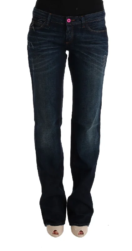Costume National Elegant Blue Regular Fit Cotton Jeans Classic Slim Fit Jeans
