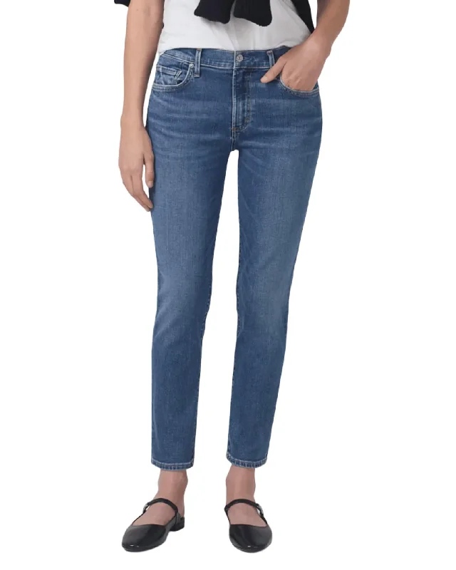 Ella Mid Slim Crop Jean In Sundial Chic Faded Blue Jeans