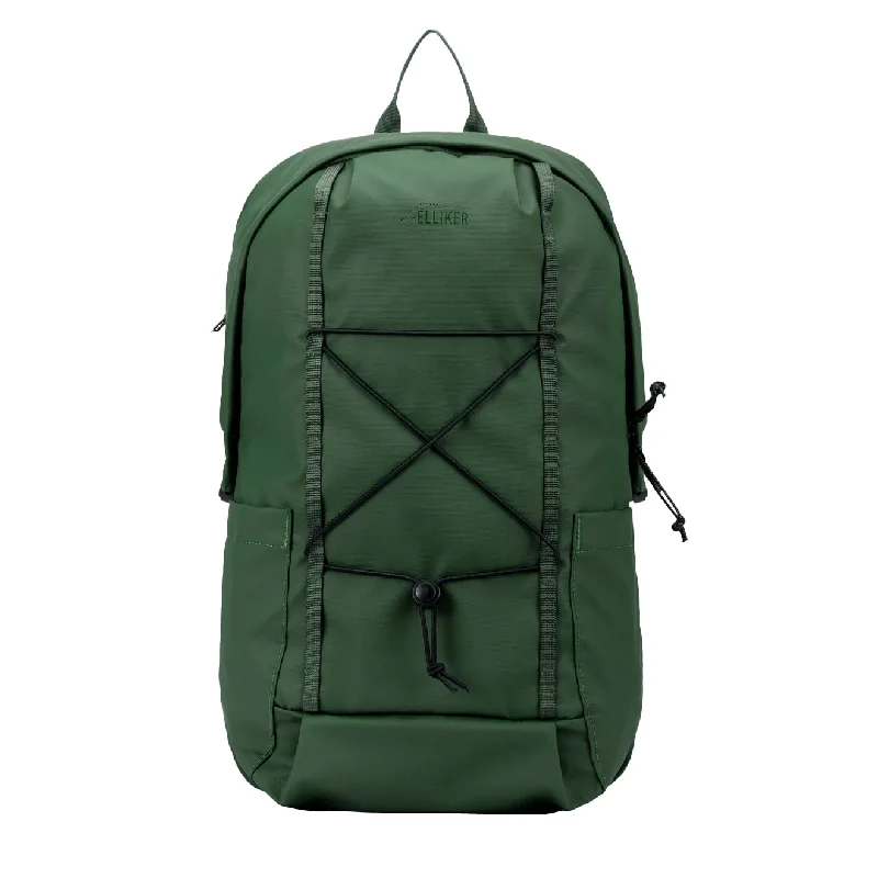 Elliker Kiln Hooded Zip Top Backpack 22L Green Hoodie with Snap Buttons Easy Quick