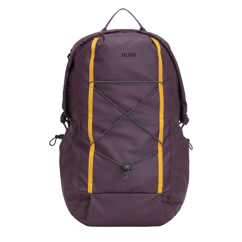 Elliker Kiln Hooded Zip Top Backpack 22L Purple Hoodie with Relaxed Fit Easy Casual