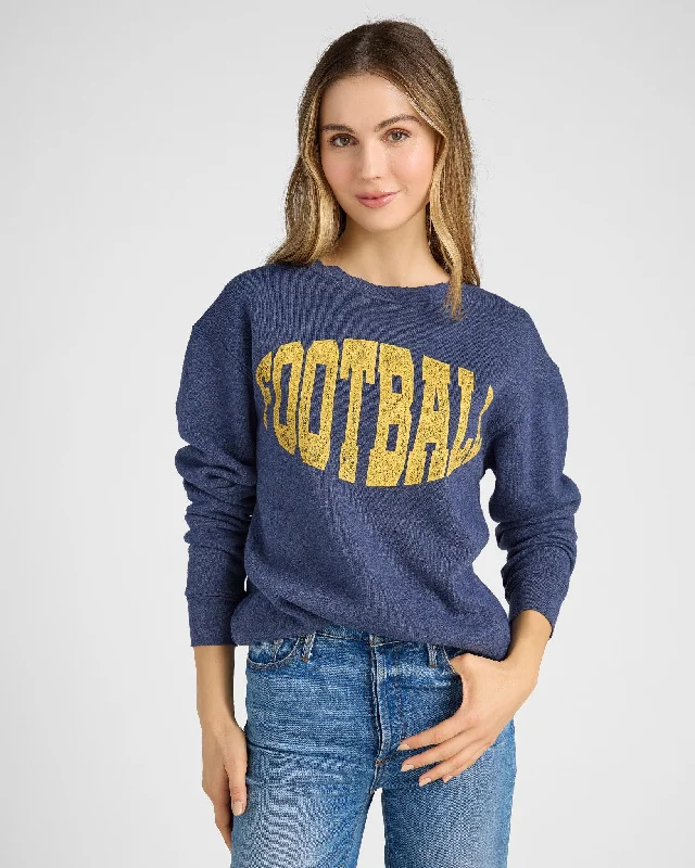 Football Sweatshirt Hoodie with Thumb Holes Functional Cozy