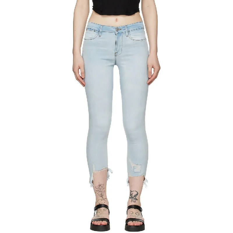 FRAME Womens High Rise Cropped Skinny Jeans Fashionable Jeggings Style Jeans