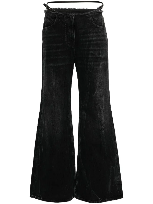 Givenchy Jeans Black Trendy Flared Leg Jeans