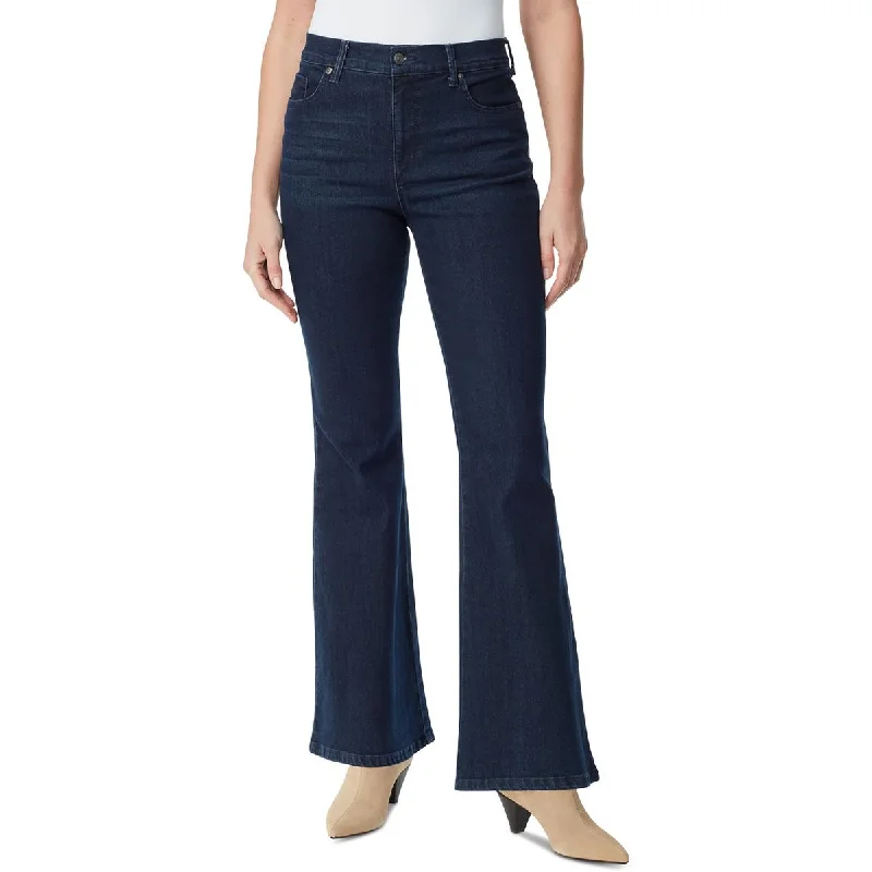 Gloria Vanderbilt Womens Dark Wash Slimming Flared Jeans Stylish Cargo Style Jeans
