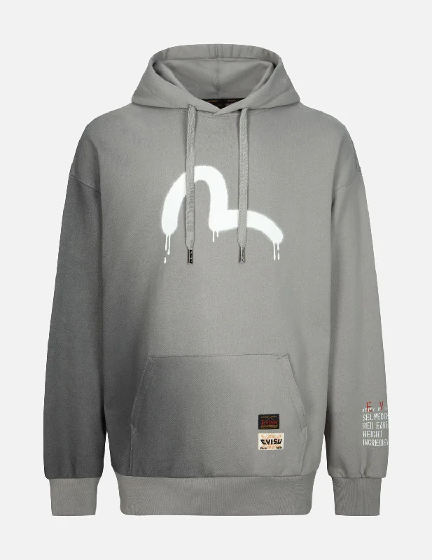 Graffiti Seagull and Slogan print Loose Fit Hoodie Hoodie with Drawstring Waist Adjustable Fitted Graffiti Seagull and Slogan print Loose Fit Hoodie Hoodie with Drawstring Waist Adjustable Fitted