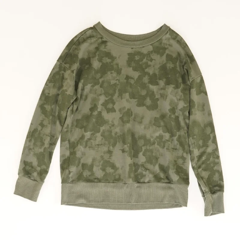 Green Camo Sweatshirt Hoodie Dress Longline Feminine