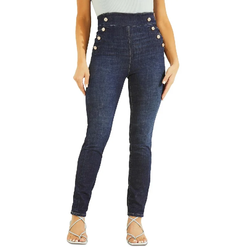 Guess Womens Gwenny Denim Sailor Skinny Jeans Trendy Low-Rise Slim Jeans