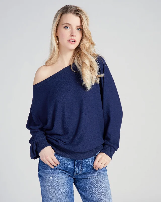 Hacci Brooksville One Shoulder Sweatshirt Hoodie with Drop Shoulder Relaxed Streetwear Hacci Brooksville One Shoulder Sweatshirt Hoodie with Drop Shoulder Relaxed Streetwear