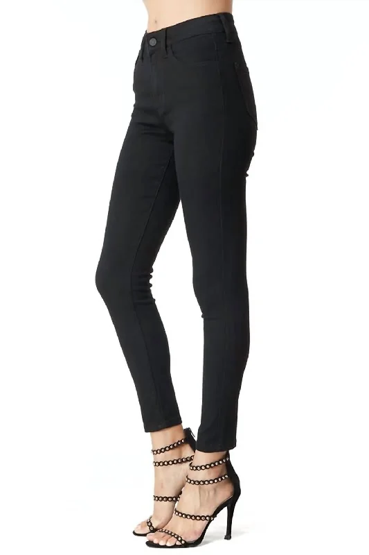 High Rise Skinny Jeans In Black Trendy Vintage Denim Jeans