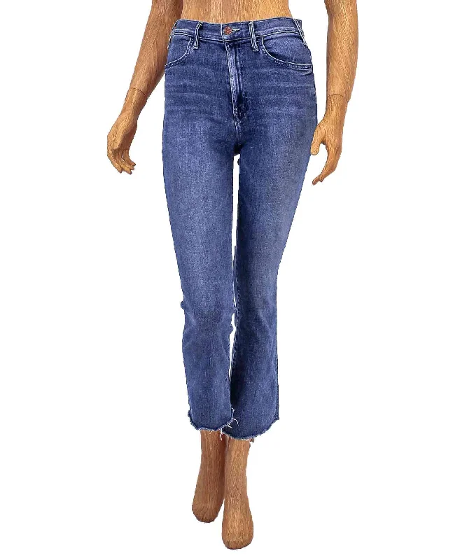 High Rise Cropped Flare Jeans Fashionable White Denim Jeans