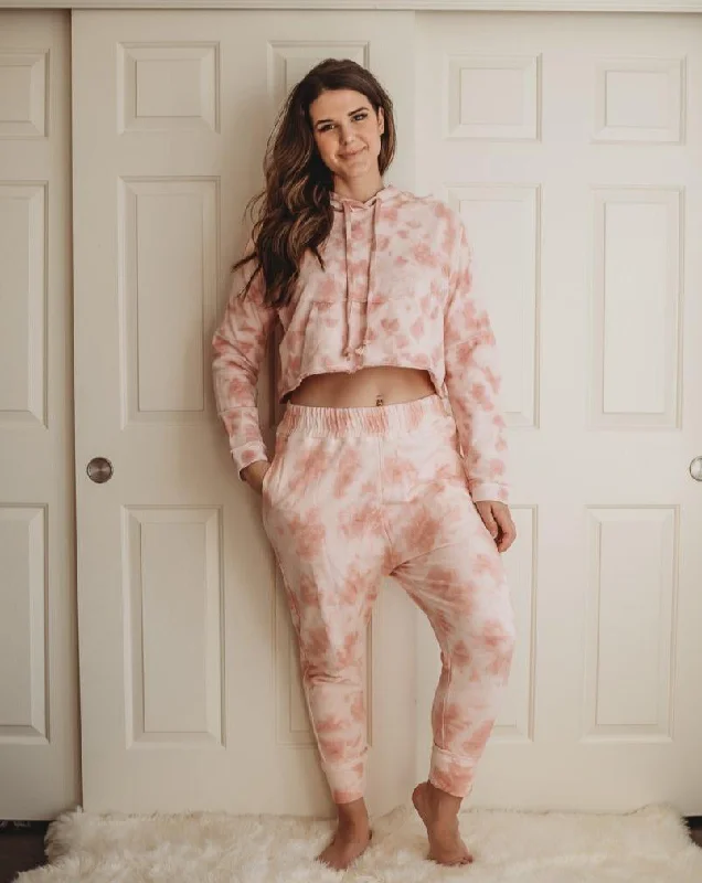 Hooded Organic Sweatshirt | Pink Sand Hoodie with Crew Neck Simple Timeless