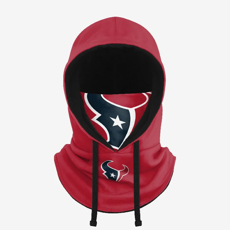 Houston Texans Alternate Team Color Drawstring Hooded Gaiter Hoodie with Button Classic Timeless Houston Texans Alternate Team Color Drawstring Hooded Gaiter Hoodie with Button Classic Timeless