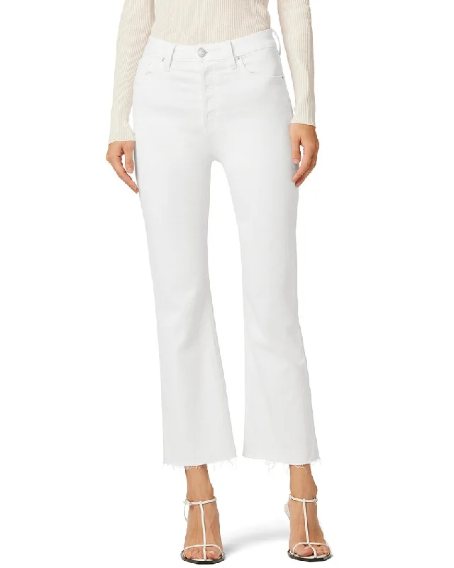 HUDSON Jeans Faye Ultra High-Rise Bootcut Crop White Jean Trendy Wide-Legged High-Waist Jeans