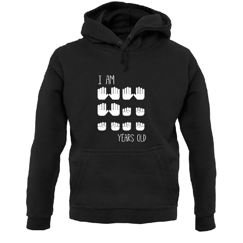 I Am 30 Years Old (Hands) Unisex Hoodie Hoodie with Velcro Closure Adjustable Secure I Am 30 Years Old (Hands) Unisex Hoodie Hoodie with Velcro Closure Adjustable Secure