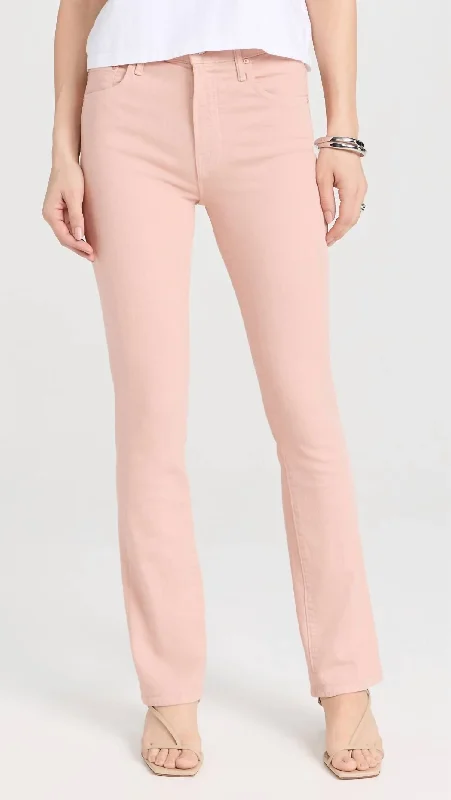 Insider Hover High Rise Straight Jeans In Peach Parfait Trendy Paperbag Waist Jeans