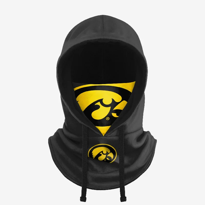Iowa Hawkeyes Drawstring Hooded Gaiter Hoodie with Logo Branding Identity