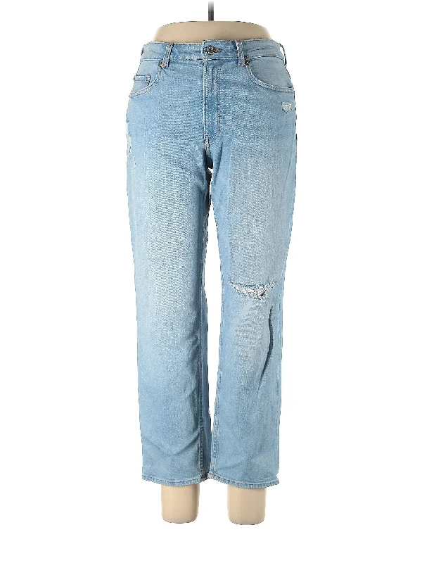 Jeans Fashionable Frayed Hem Denim