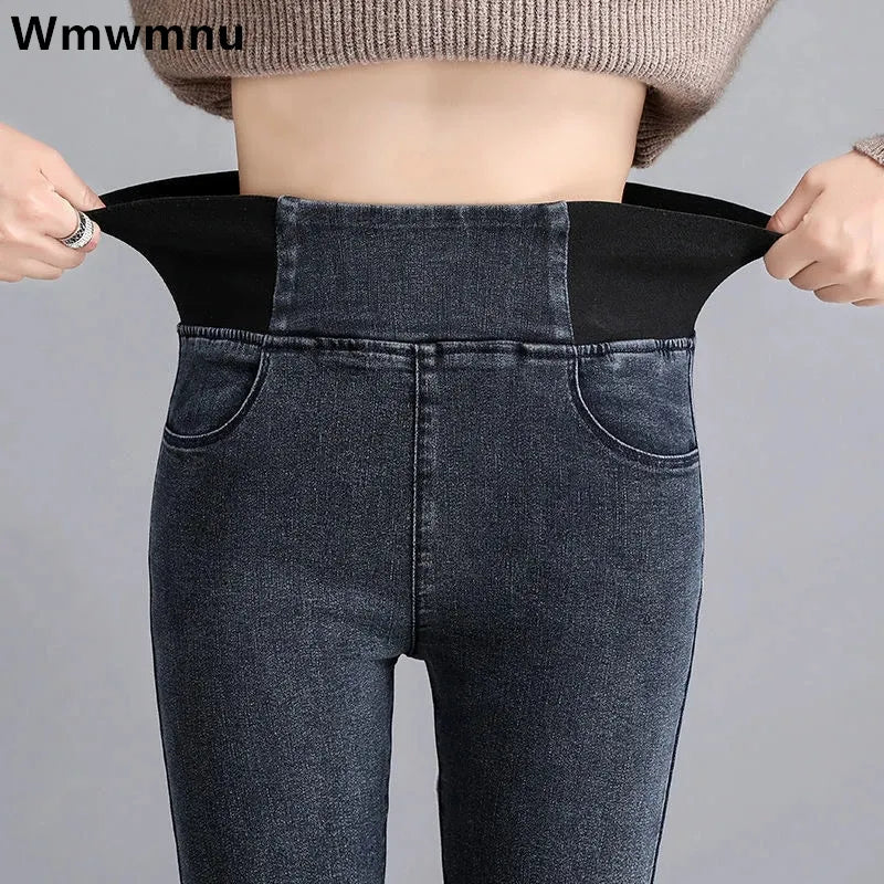 Jeans Oversize 26-38 Slim Denim Pants Women's High Waist Skinny Jean Fashionable Raw Hemmed Jeans Jeans Oversize 26-38 Slim Denim Pants Women's High Waist Skinny Jean Fashionable Raw Hemmed Jeans